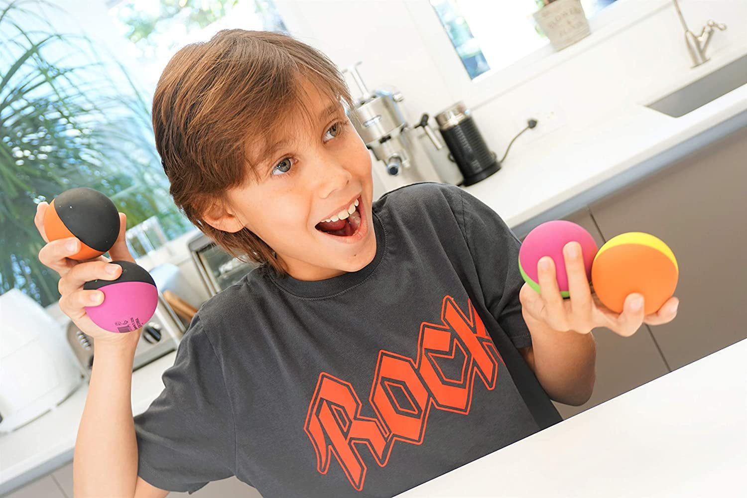 JA-RU Super Sky HI Bounce Balls Dual Color Bouncing Ball 2.3