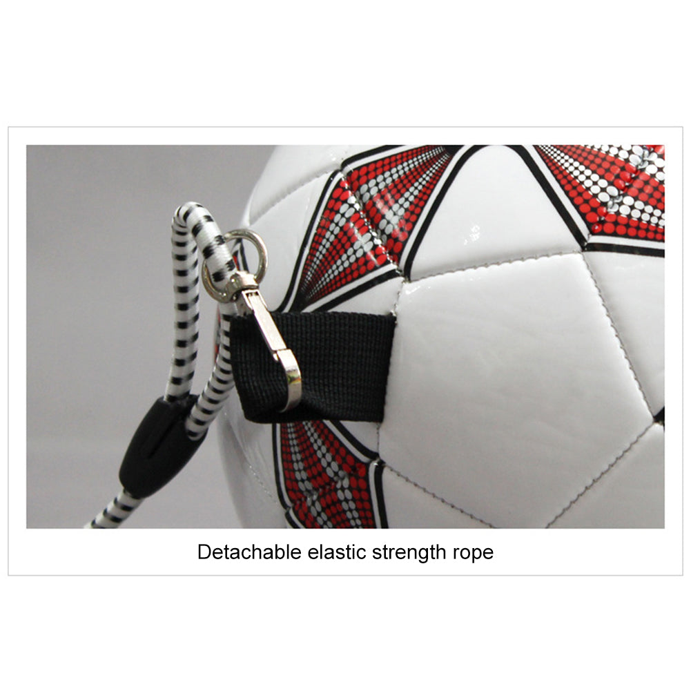 Soccer Ball with Rope Auxiliary Children Training Kick Back Football (Red)