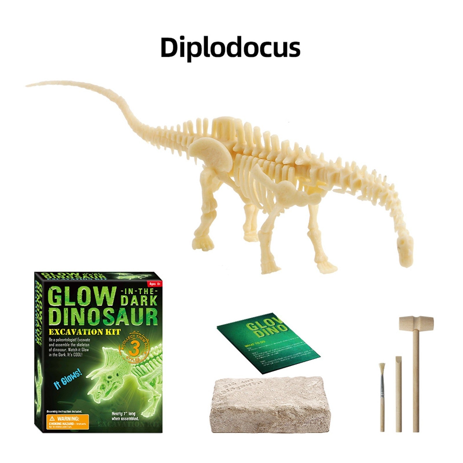 Luminous Dinosaur Fossil Digging Game Kit Kids Dinosaur Sandbox Set