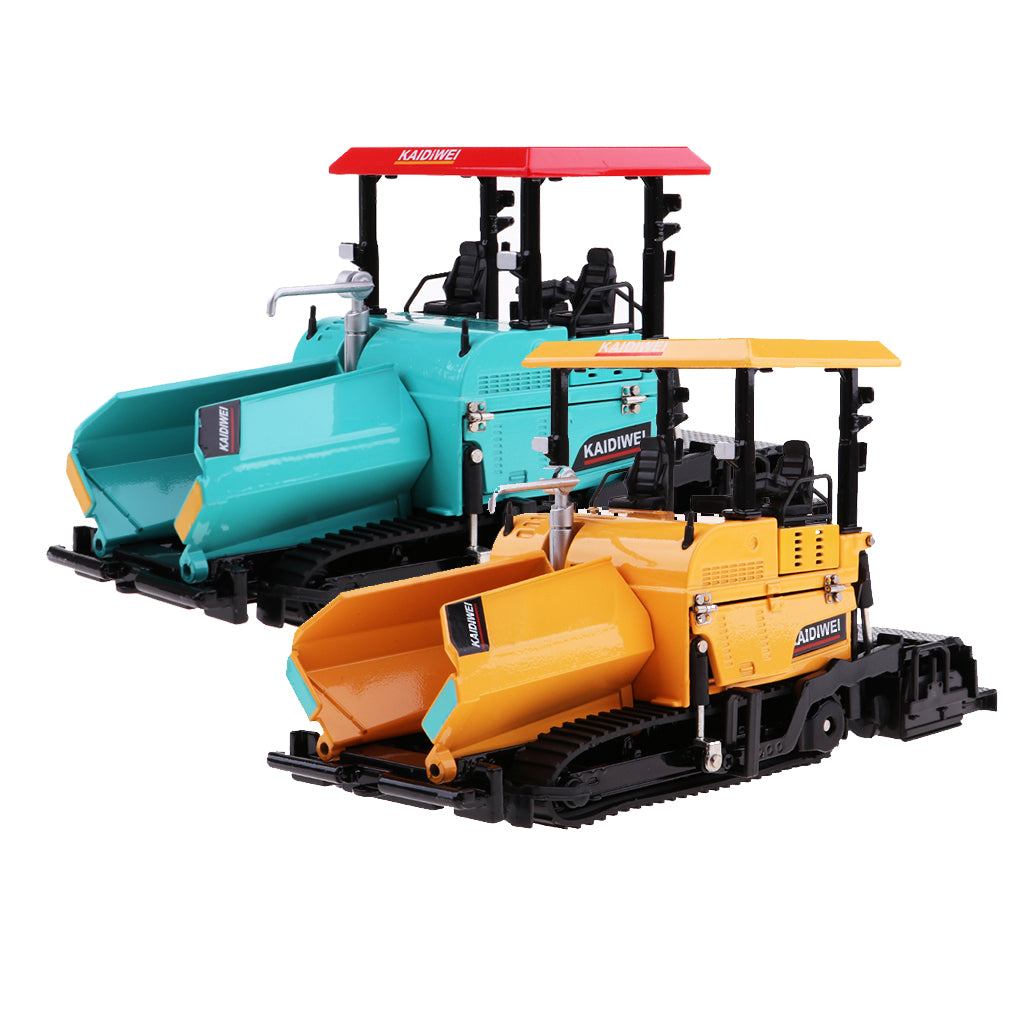 Children Kids 1/40 Alloy Tracked Paver Engineering Model Toy Vehicles Yellow