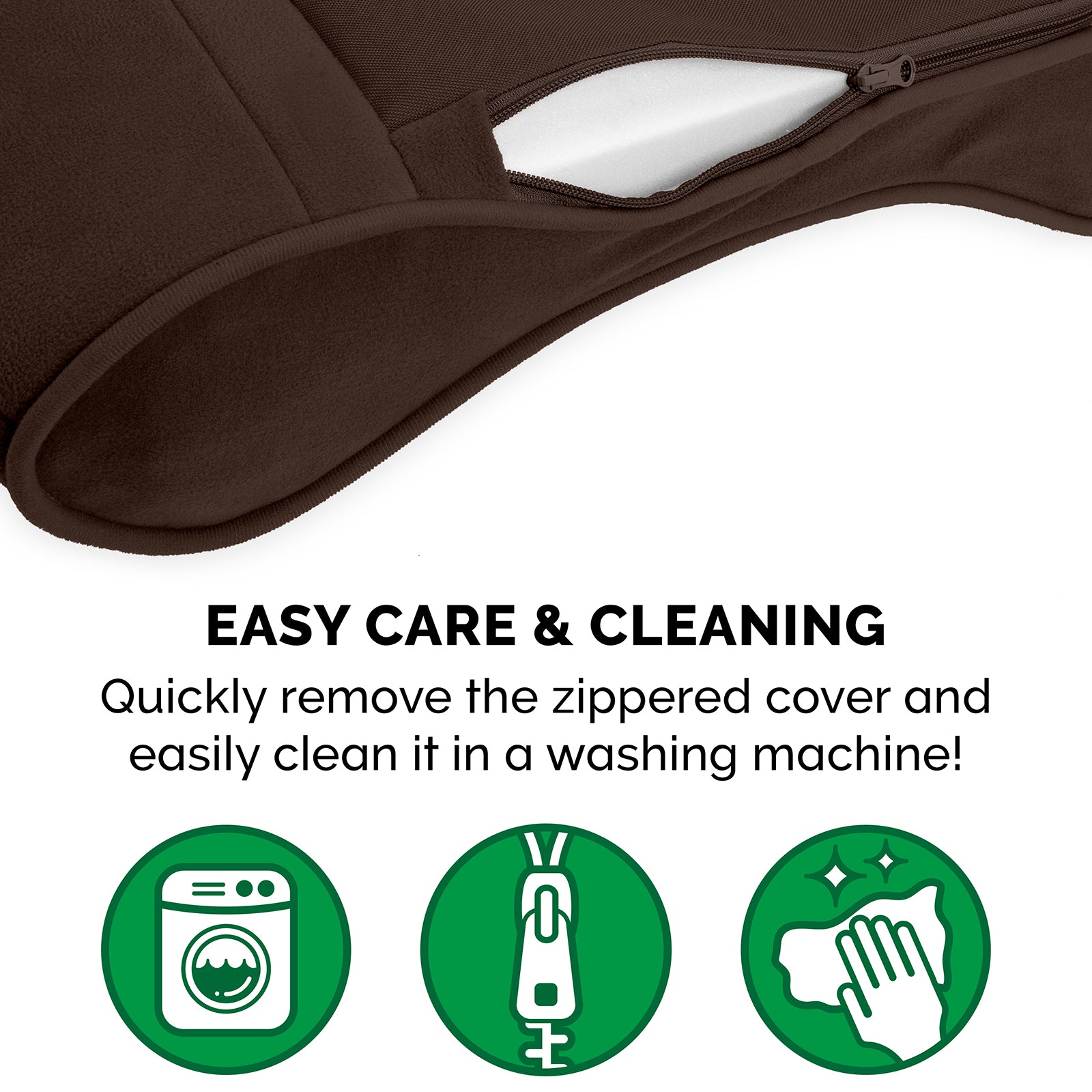 FurHaven Pet Dog Bed | Orthopedic Microvelvet Luxe Lounger Pet Bed for Dogs and Cats， Espresso， Small