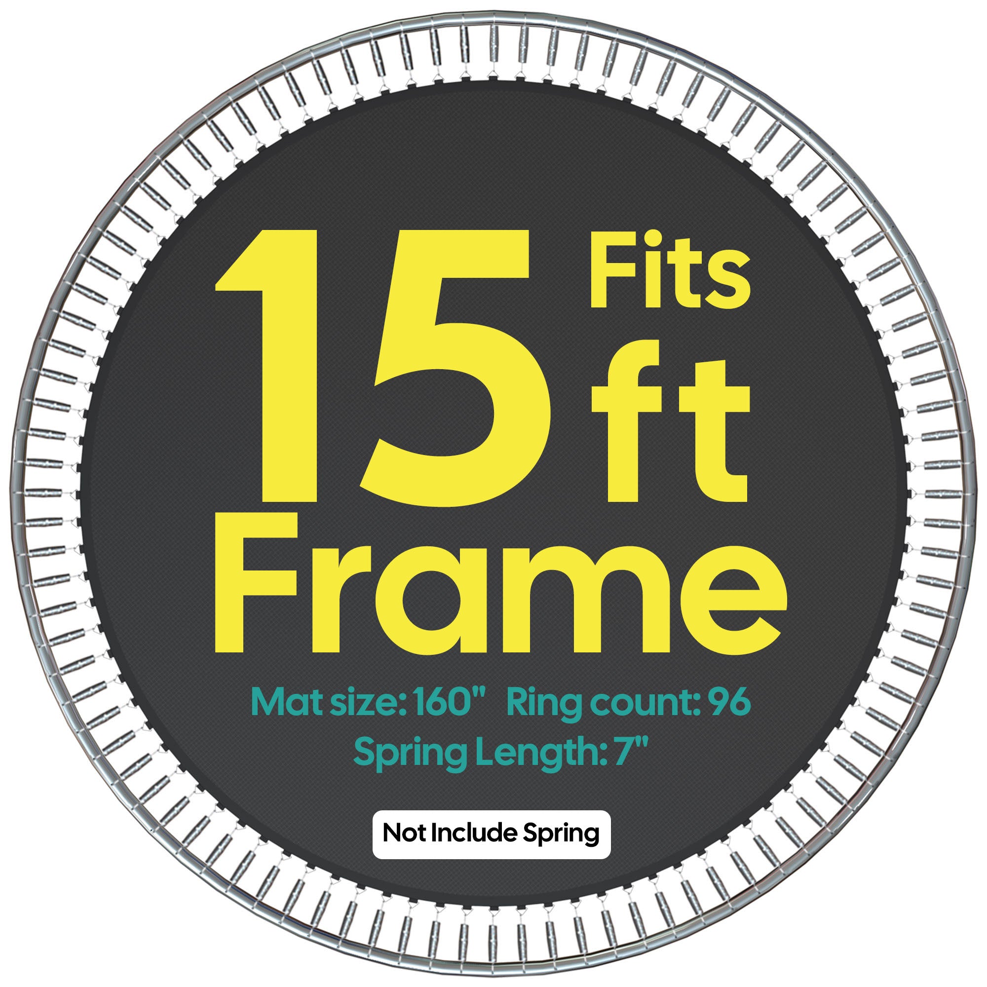 Yescom Weatherproof Trampoline Mat 96 Rings for 15' Frame 7