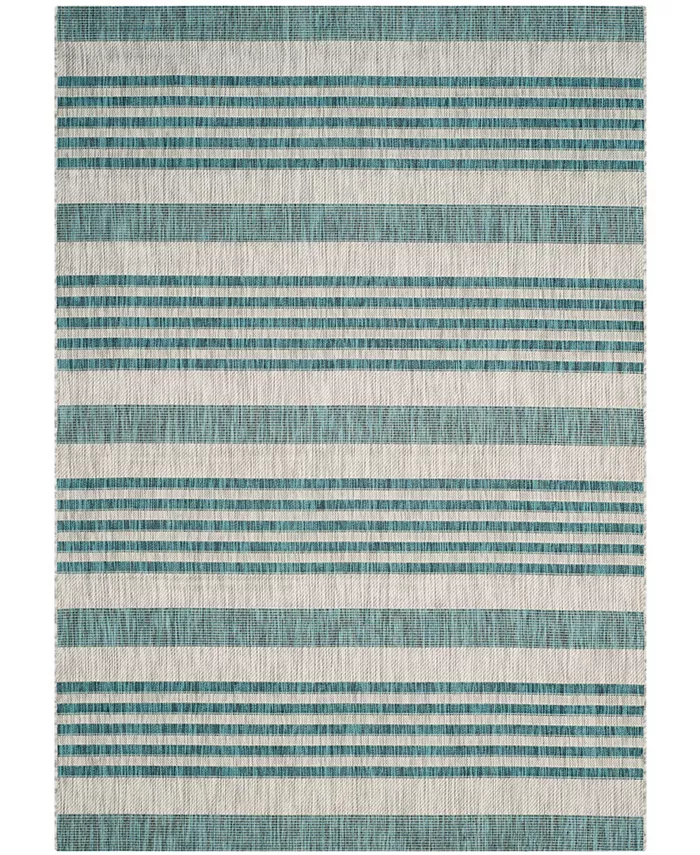 Safavieh Courtyard Gray and Blue 4' x 5'7