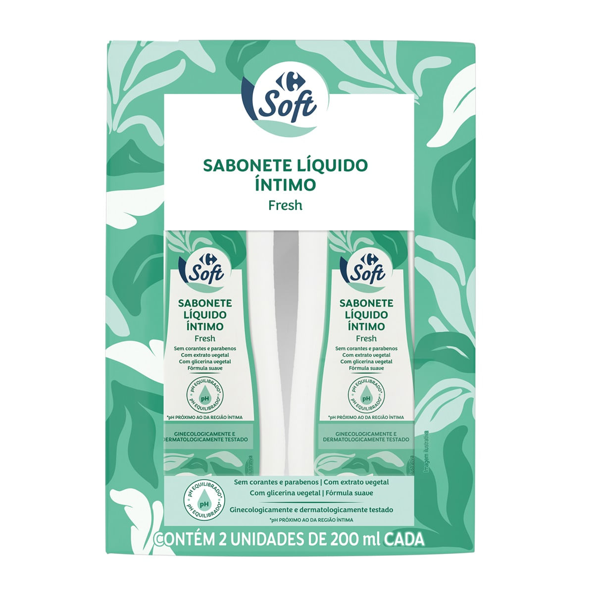 Sabonete Intimo Liquido Carrefour Soft Fresh 200ml 2 Unidades