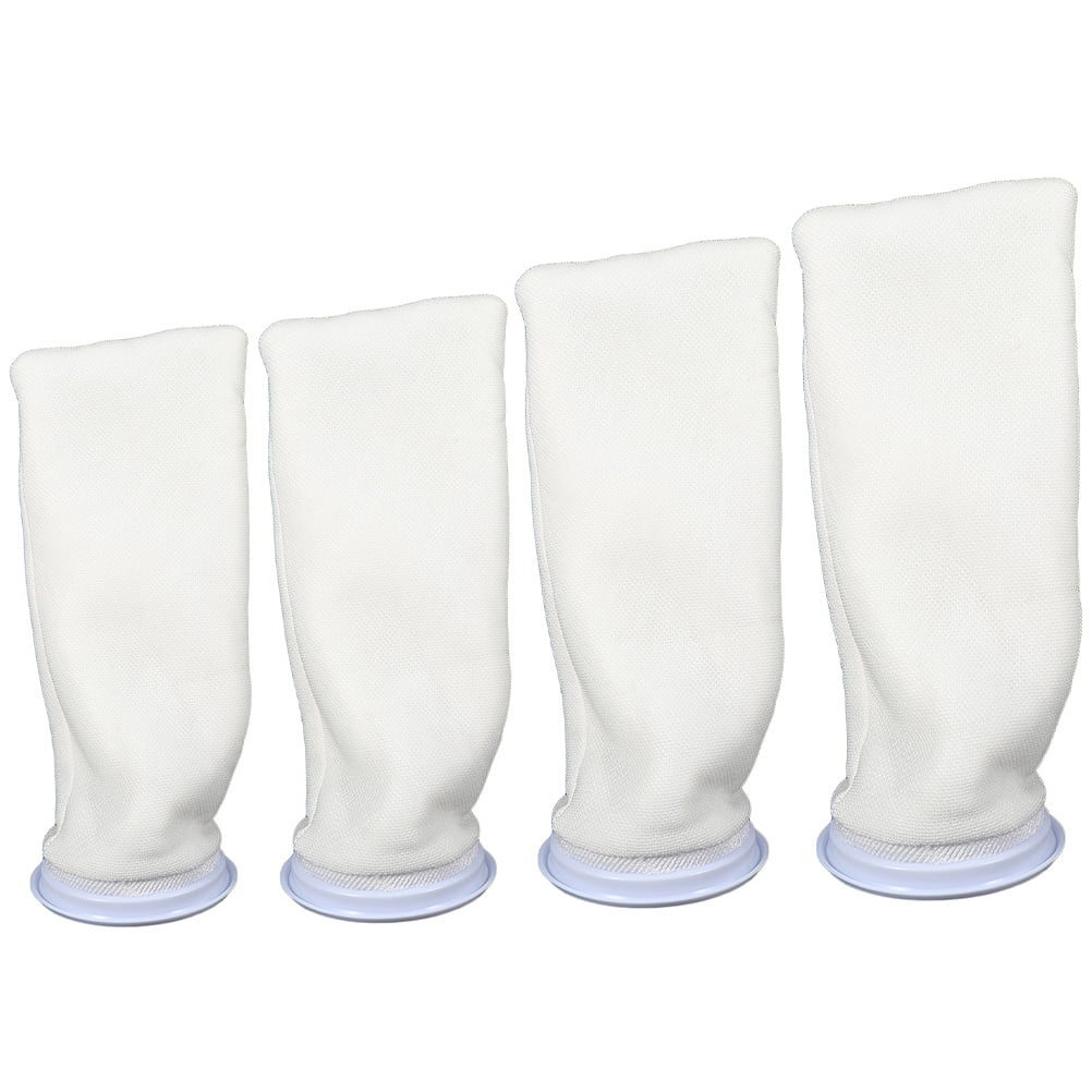 NUOLUX 4pcs Replaceable Cotton Filter Bag Fish Tank Filter Sock Replacement Filter Pouch for Aquarium