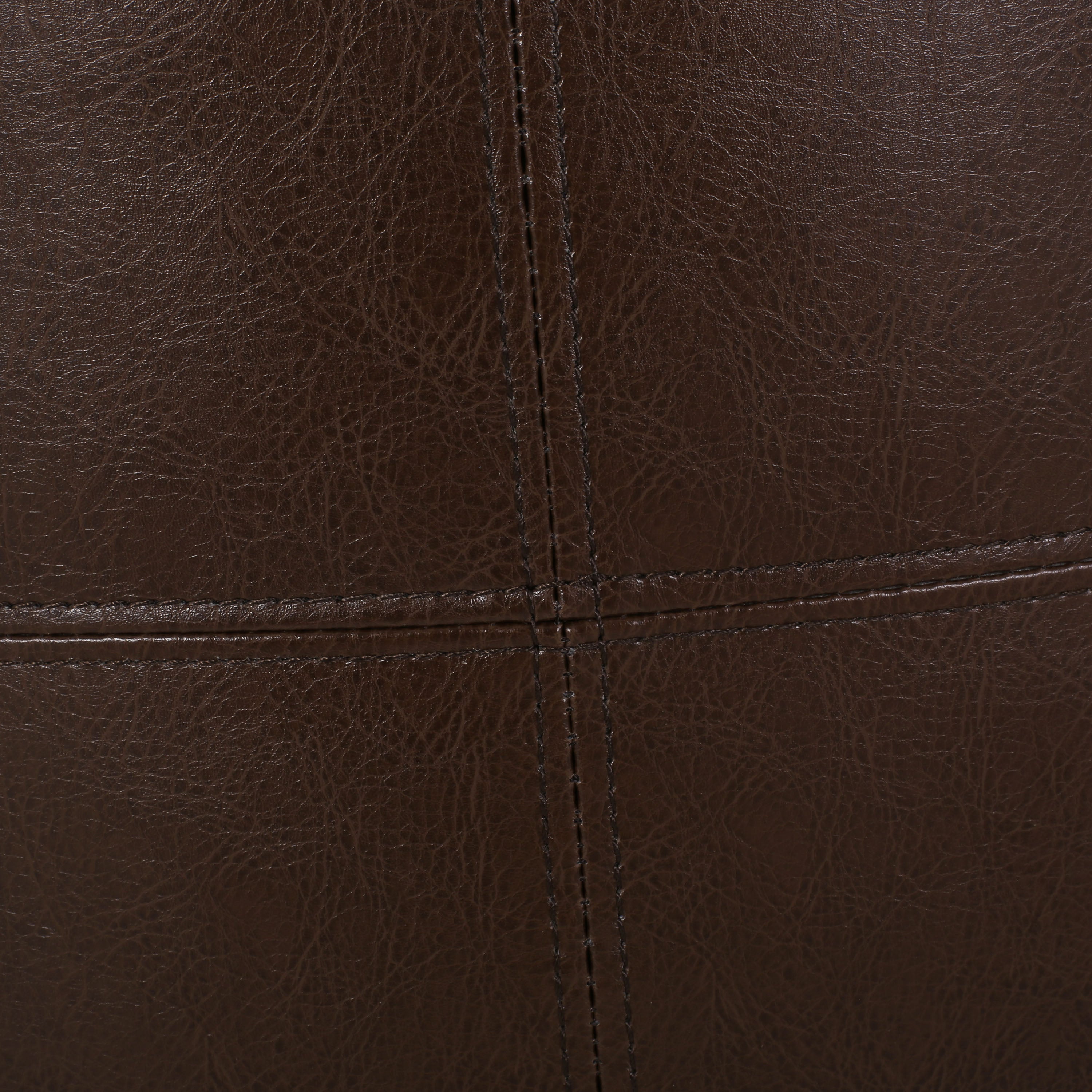 Dored Faux Leather Upholstered Ottoman