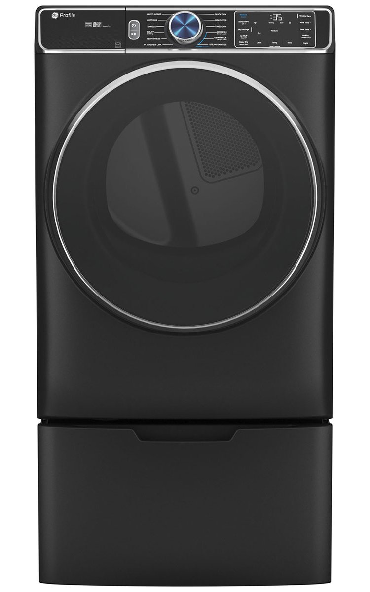 GE Profile ADA 7.8 Cu. Ft. Carbon Graphite Smart Front Load Gas Dryer With Steam And Sanitize Cycle