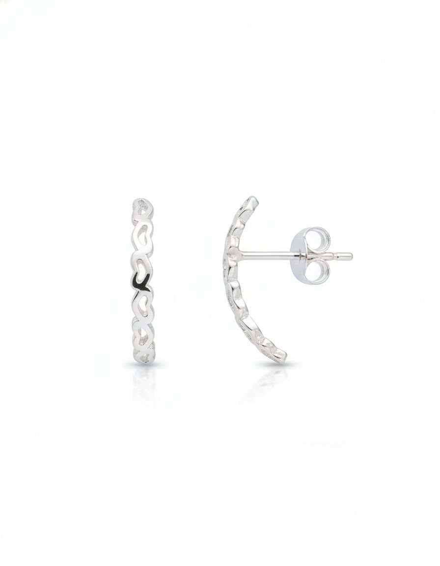 Brinco De Tira  Corações Vaz.