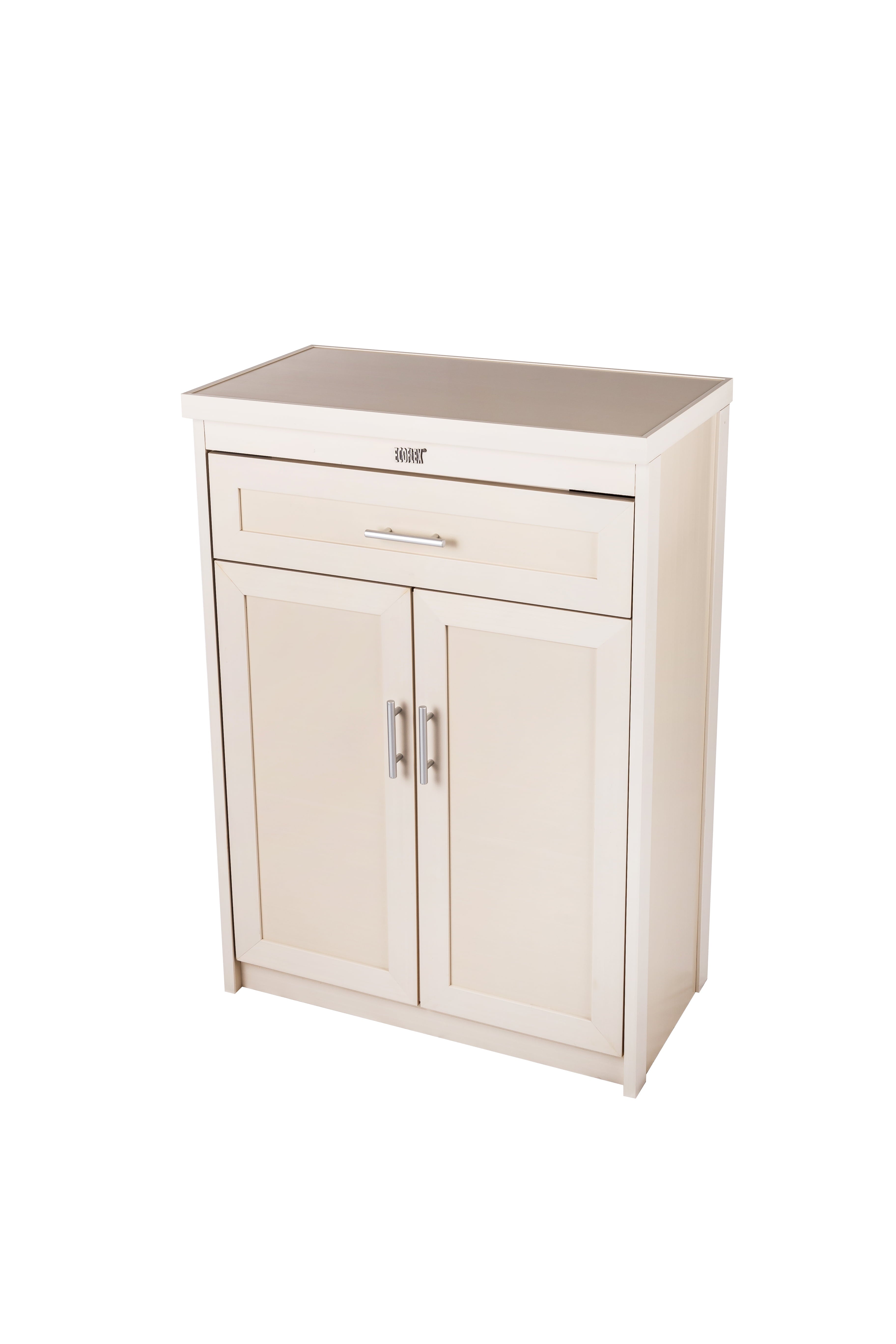 ECOFLEX Murphy Style Bed with Memory Foam Cushion - Antique White