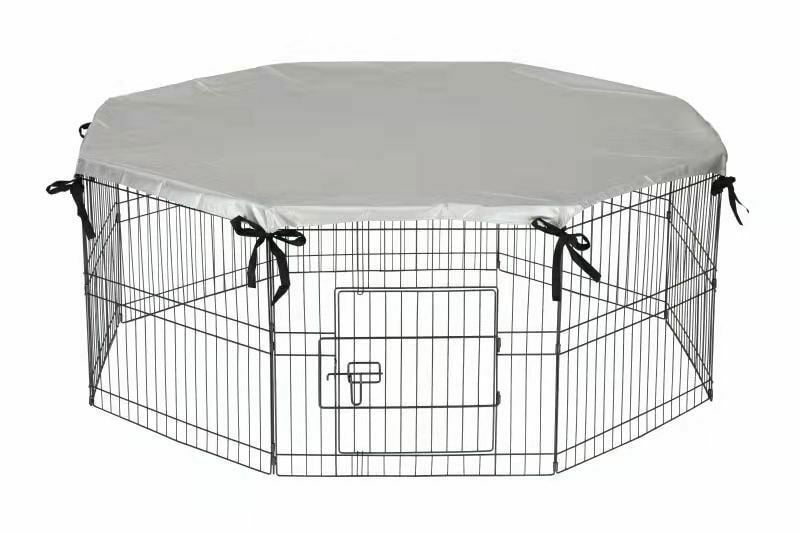 Dog Playpen Cover - Sun/Rain Proof Dog Pen Cover Provide Shade and Security Outdoor Indoor， Fits 24