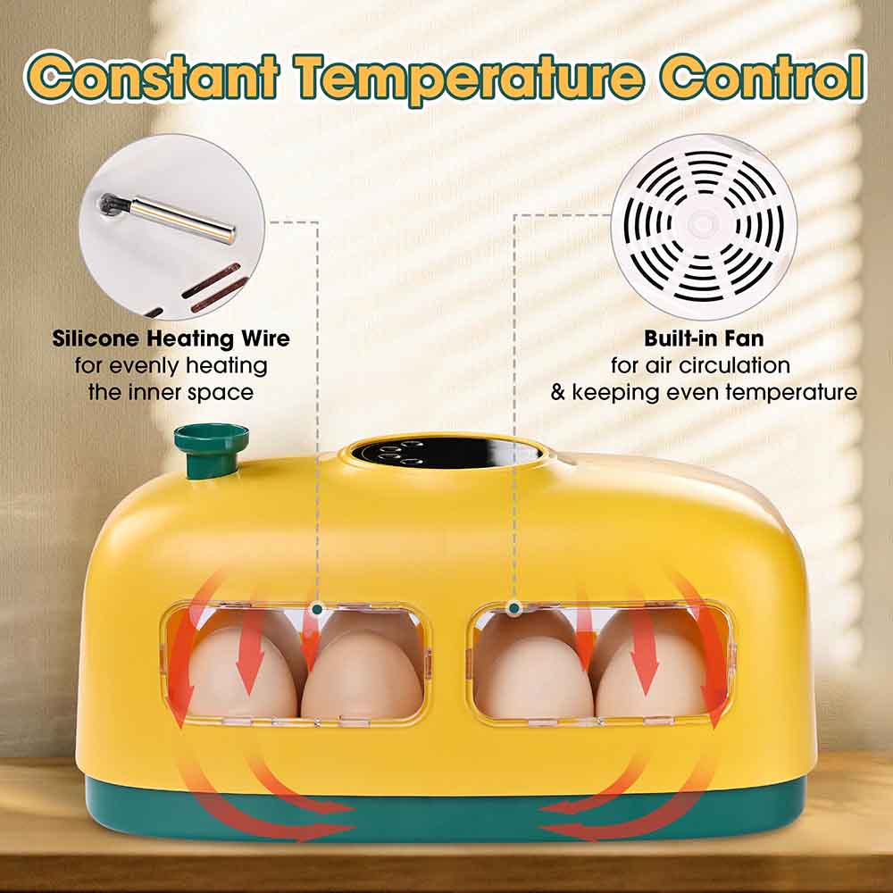 Yescom 8 Egg Incubator Hatcher with Egg Candling for Chicken