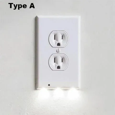 🔥 BIG SALE - 48% OFF🔥Outlet Wall Plate With Night Lights-No Batt