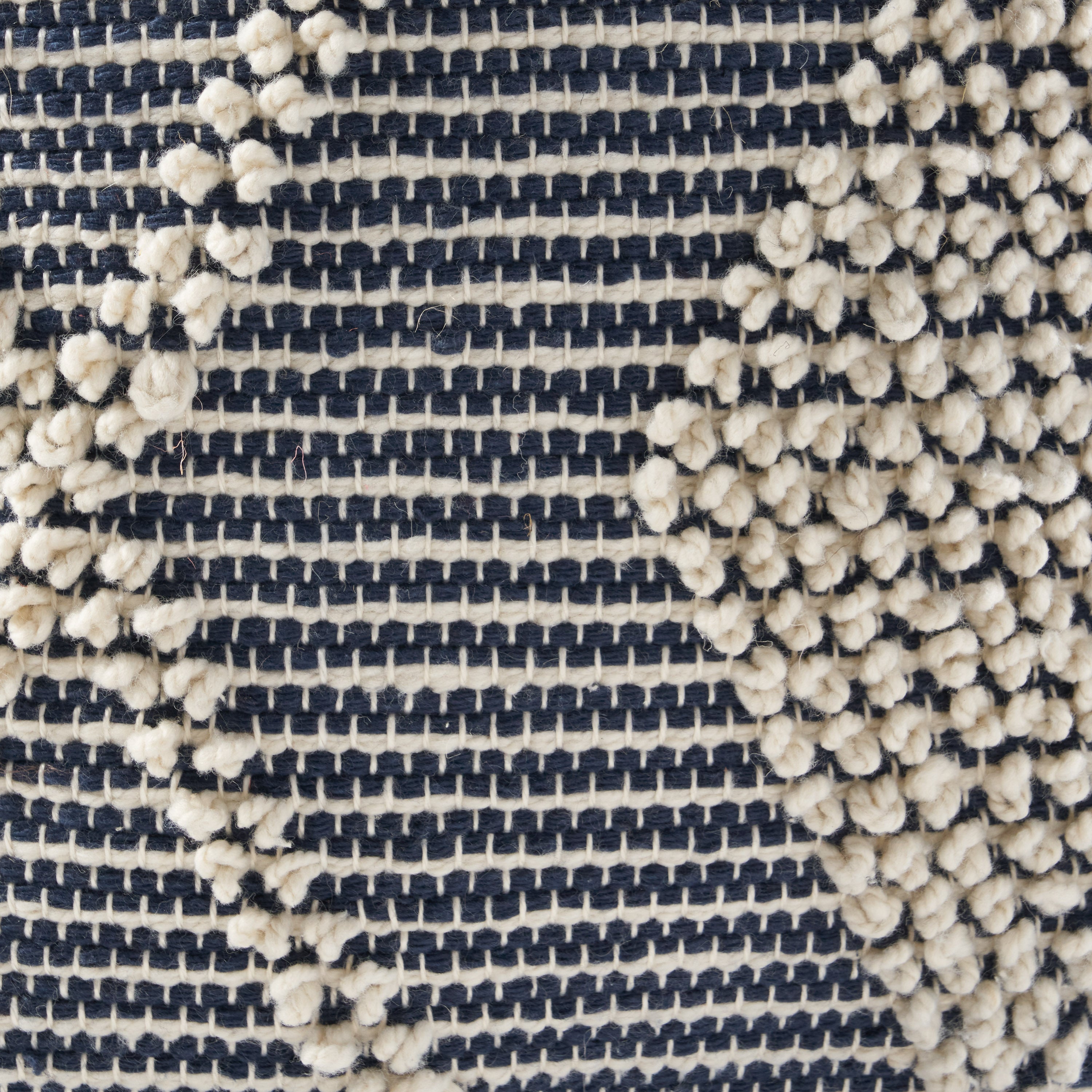 Dereka Contemporary Handcrafted Faux Yarn Pouf