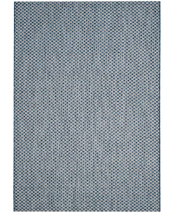 Safavieh Courtyard Blue and Light Gray 5'3
