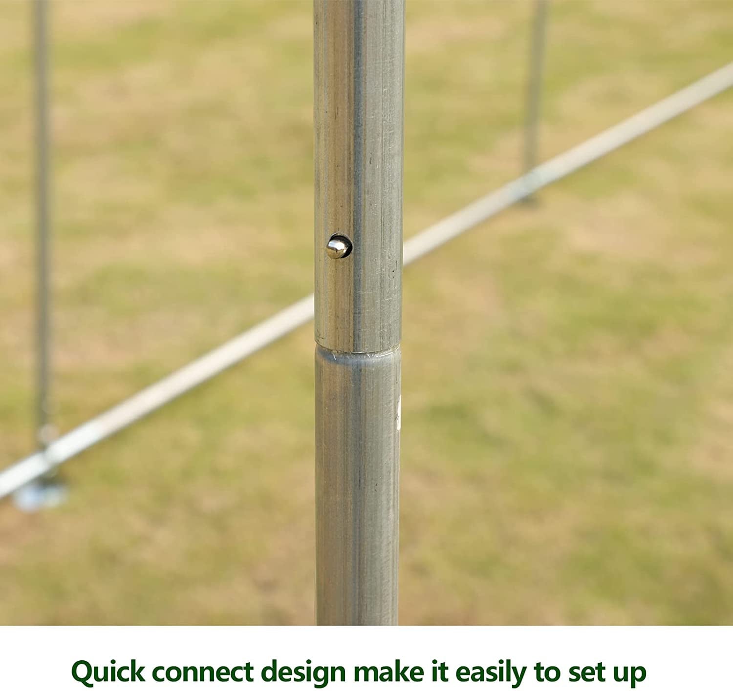 MAGIC UNION Large Metal Chicken Coop Backyard Hen House Outdoor Duck Cage with Waterproof Cover