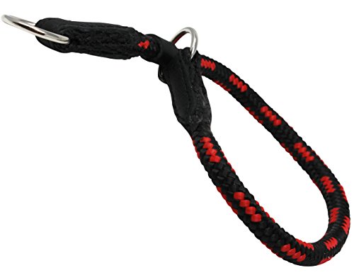 Dogs My Love Round Braided Rope Nylon Choke Dog Collar with Sliding Stopper (16