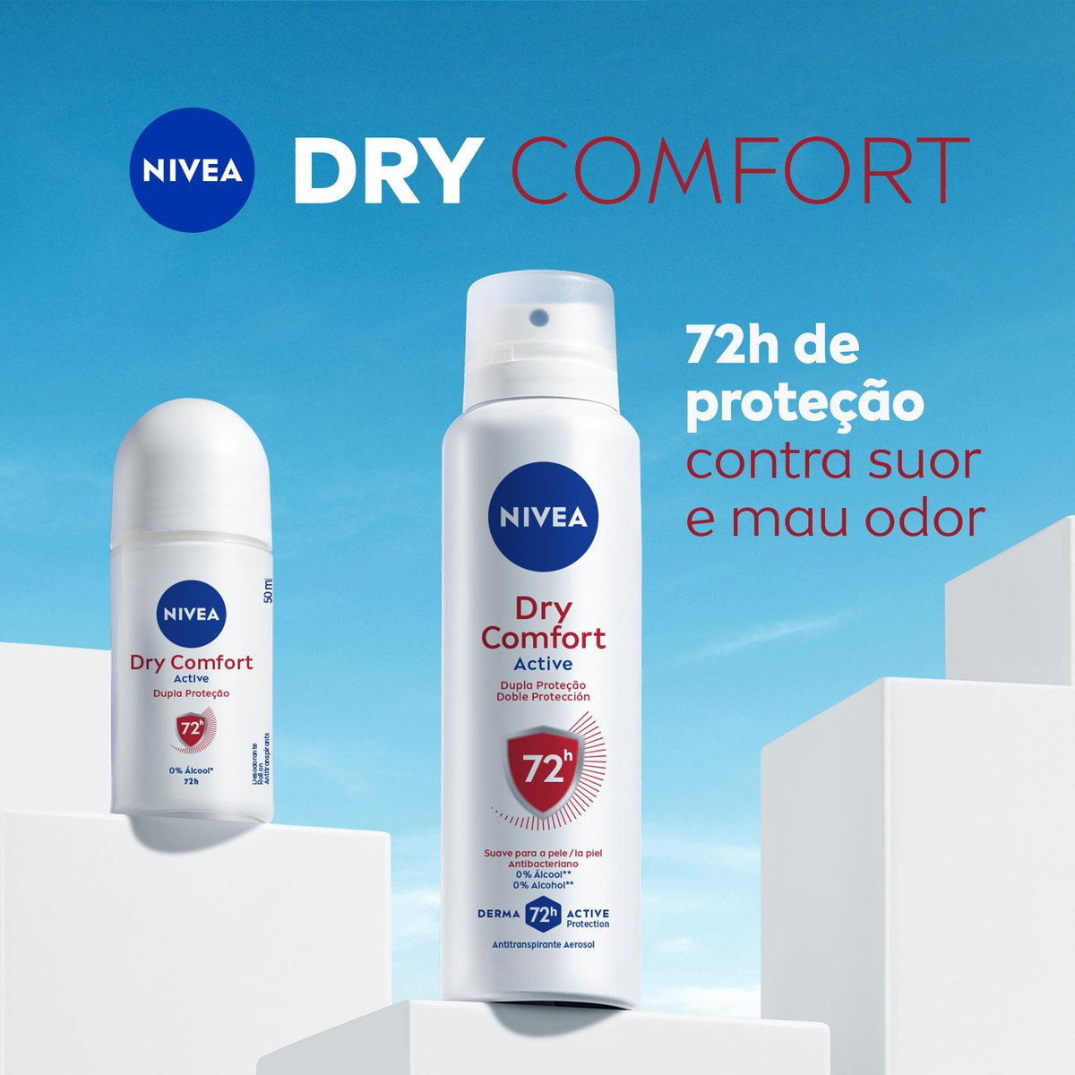 Desodorante Antitranspirante Roll-on NIVEA Dry Comfort 50ml