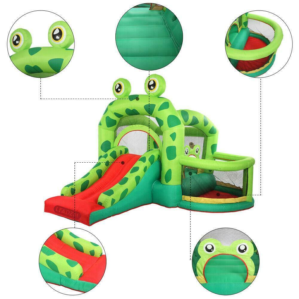 Bounce House Kids Moonwalk Jump Frog Castle Slide