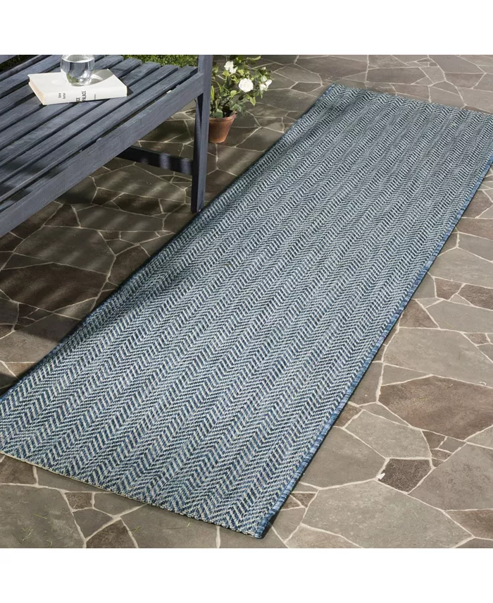 Safavieh Courtyard Navy and Grey 2'3