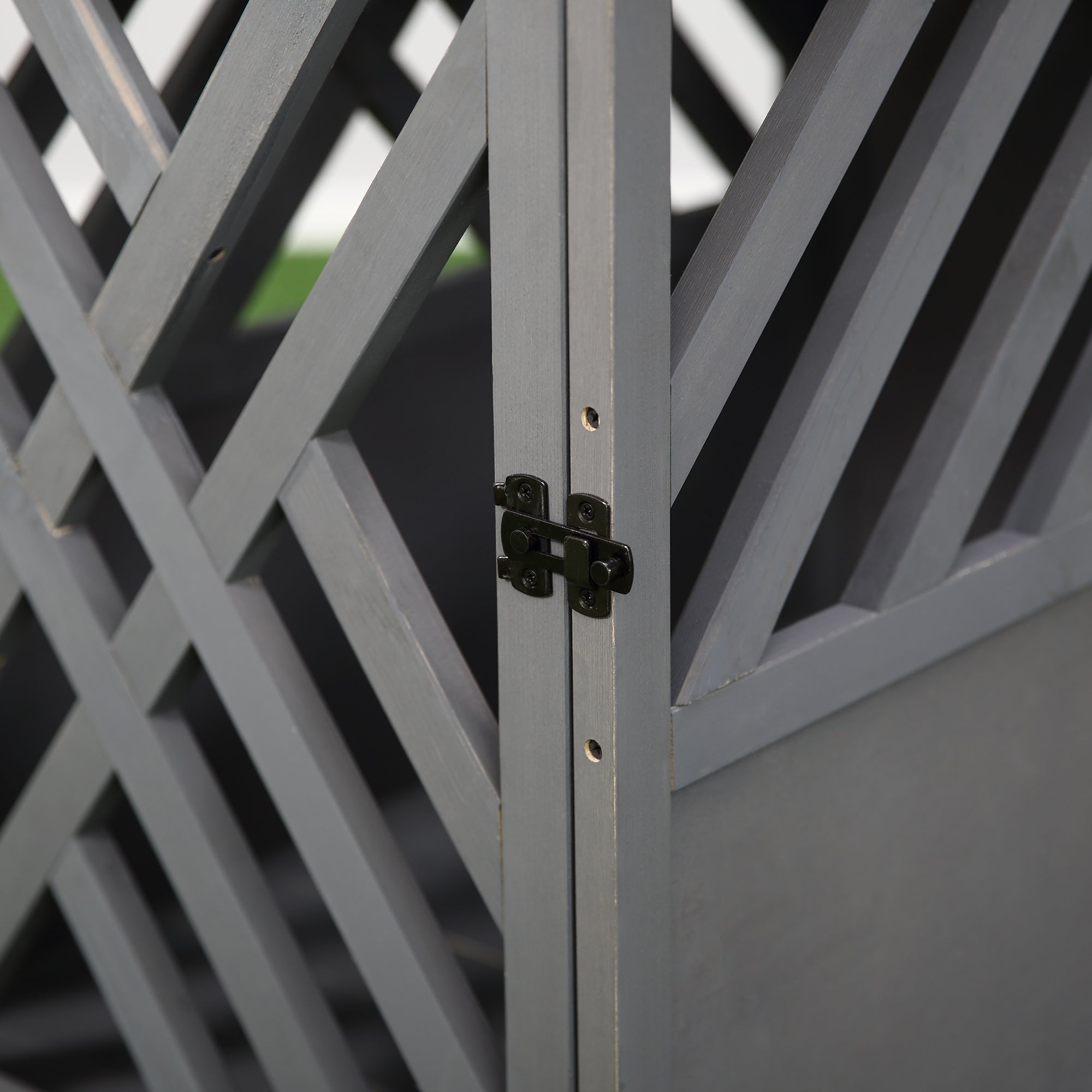 Pawhut Natural Diagonal Dog Cage， Crate for Indoor Use with a Natural Fir Wood Build and Unique Slant Aesthetic Design