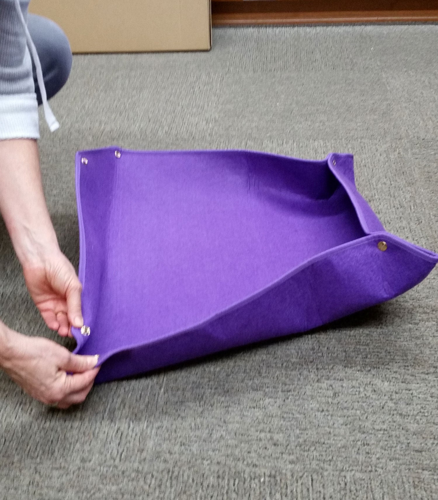 Cat Bed Felt Fabric - Large Green