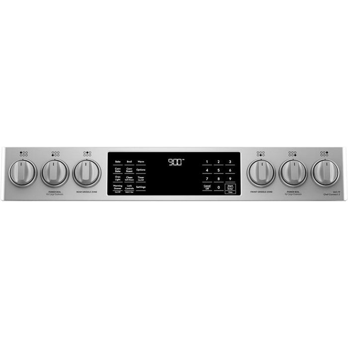 GE Cafe 30quot wide SlideIn Front Control DualFuel Convection Range CC2