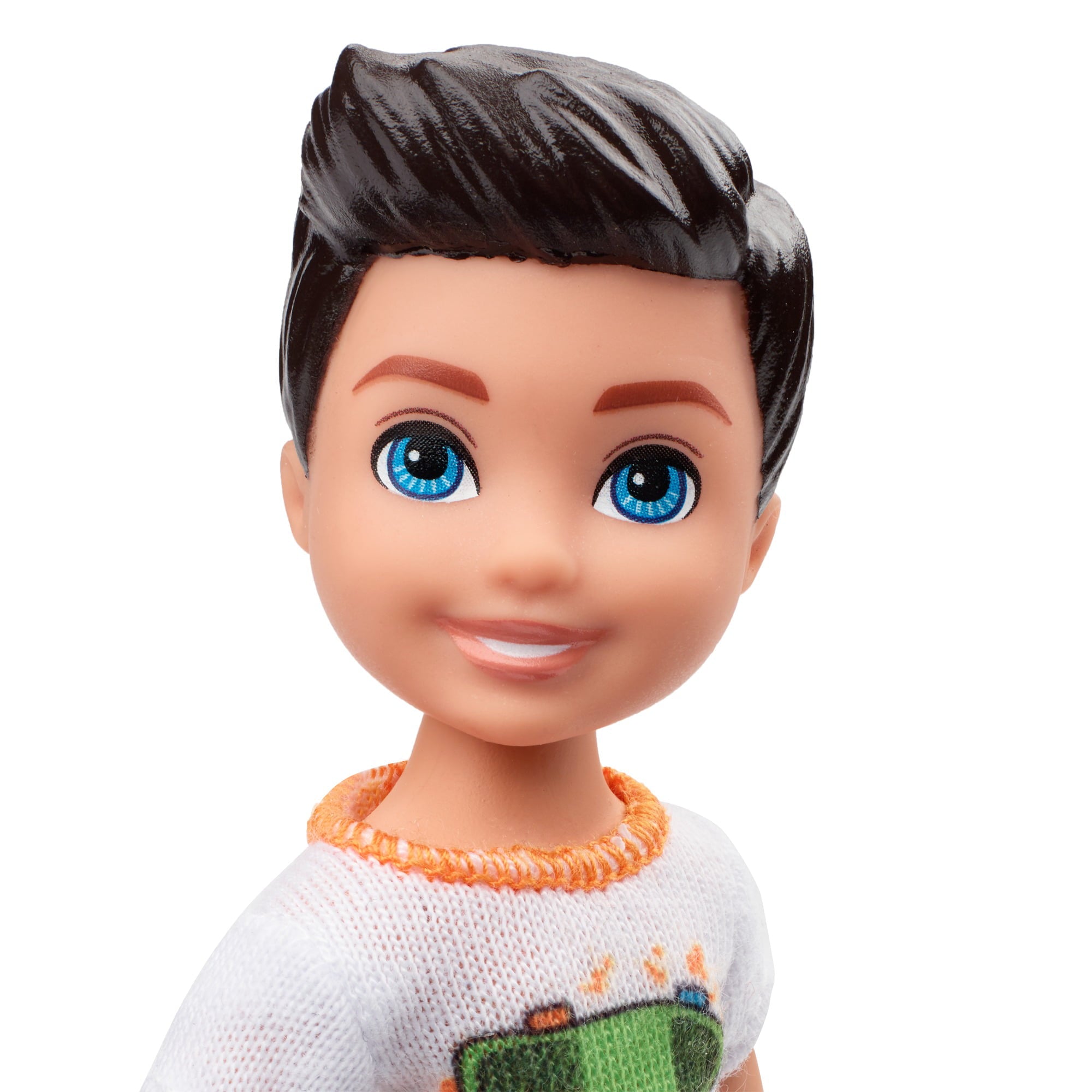 Barbie Club Chelsea Boy Doll (6-Inch Brunette) With Skateboard Shirt And Shorts