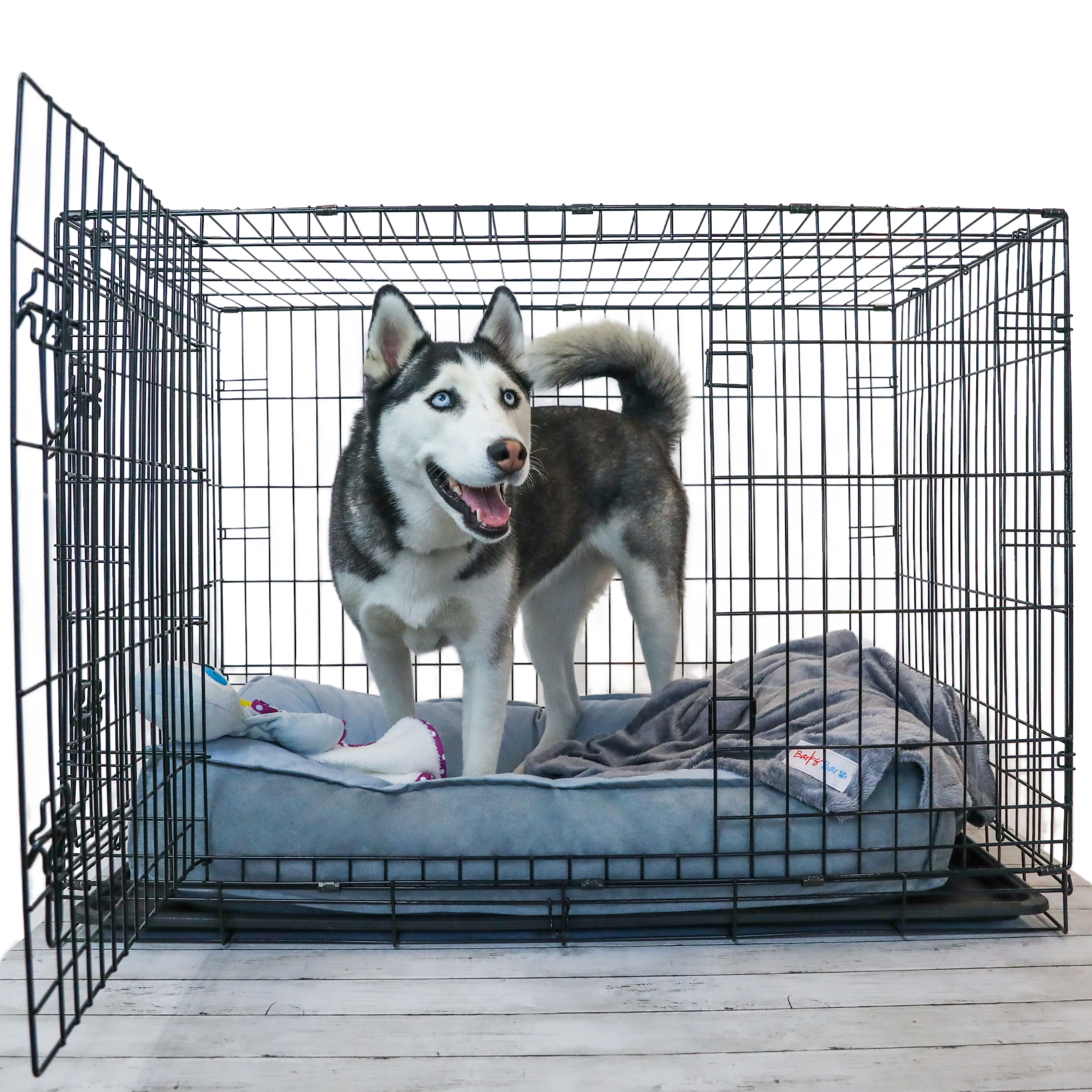 Large Comfy Classic Orthopedic Dog Bed with Ultra Soft Bolster and Memory Foam