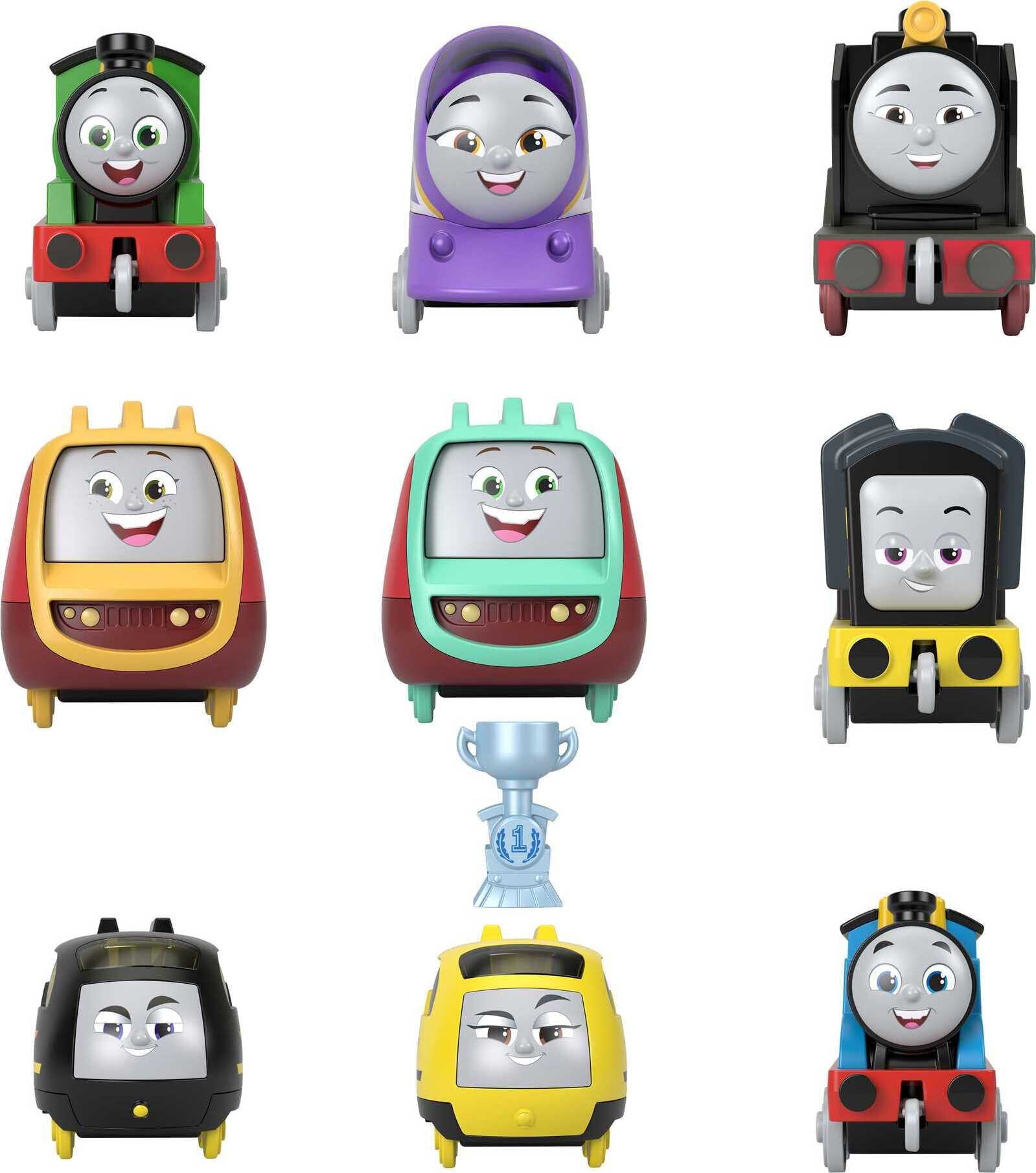 Thomas and Friends Sodor Cup Racers 9-Pack of Diecast Push-Along Toy Train Engines Ages 3+Y