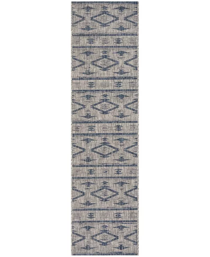 Safavieh Courtyard Grey and Navy 2'3