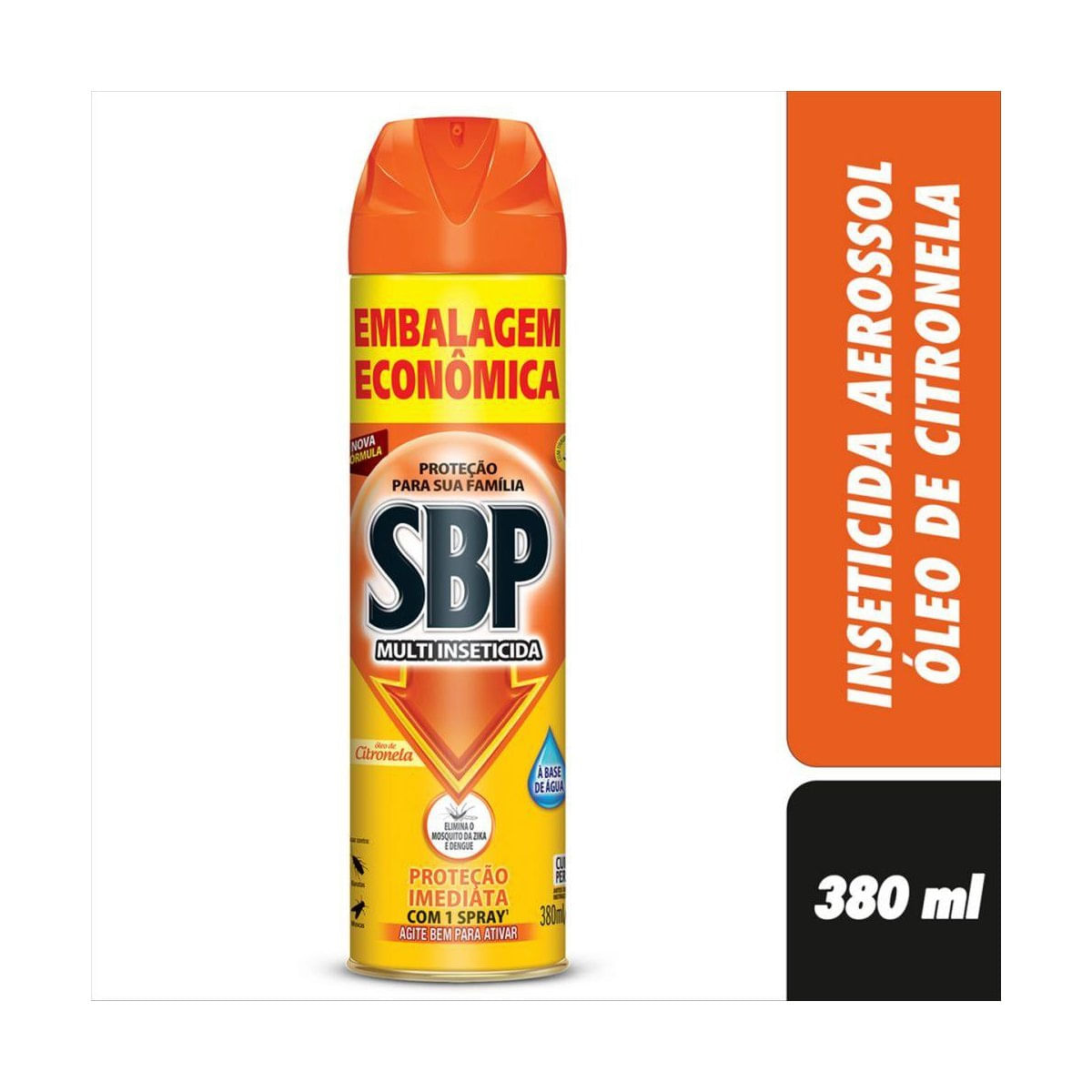 SBP Multi Inseticida Aerossol Oleo de Citronela Embalagem Economica 380ml
