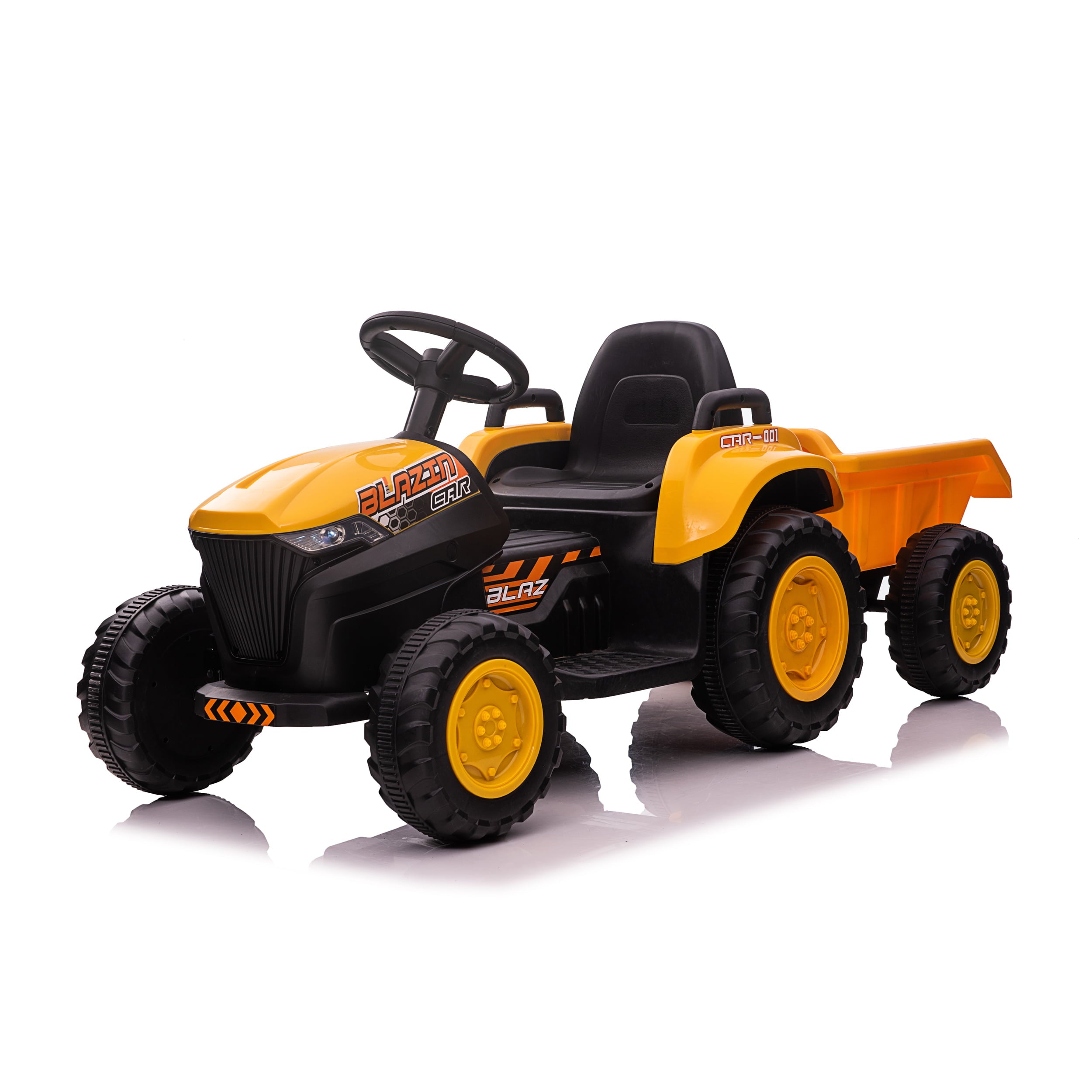 Blazin' Wheels 12V Battery Operated Rideon Tractor with Wagon. Good Gift Item for a Girl or Boy