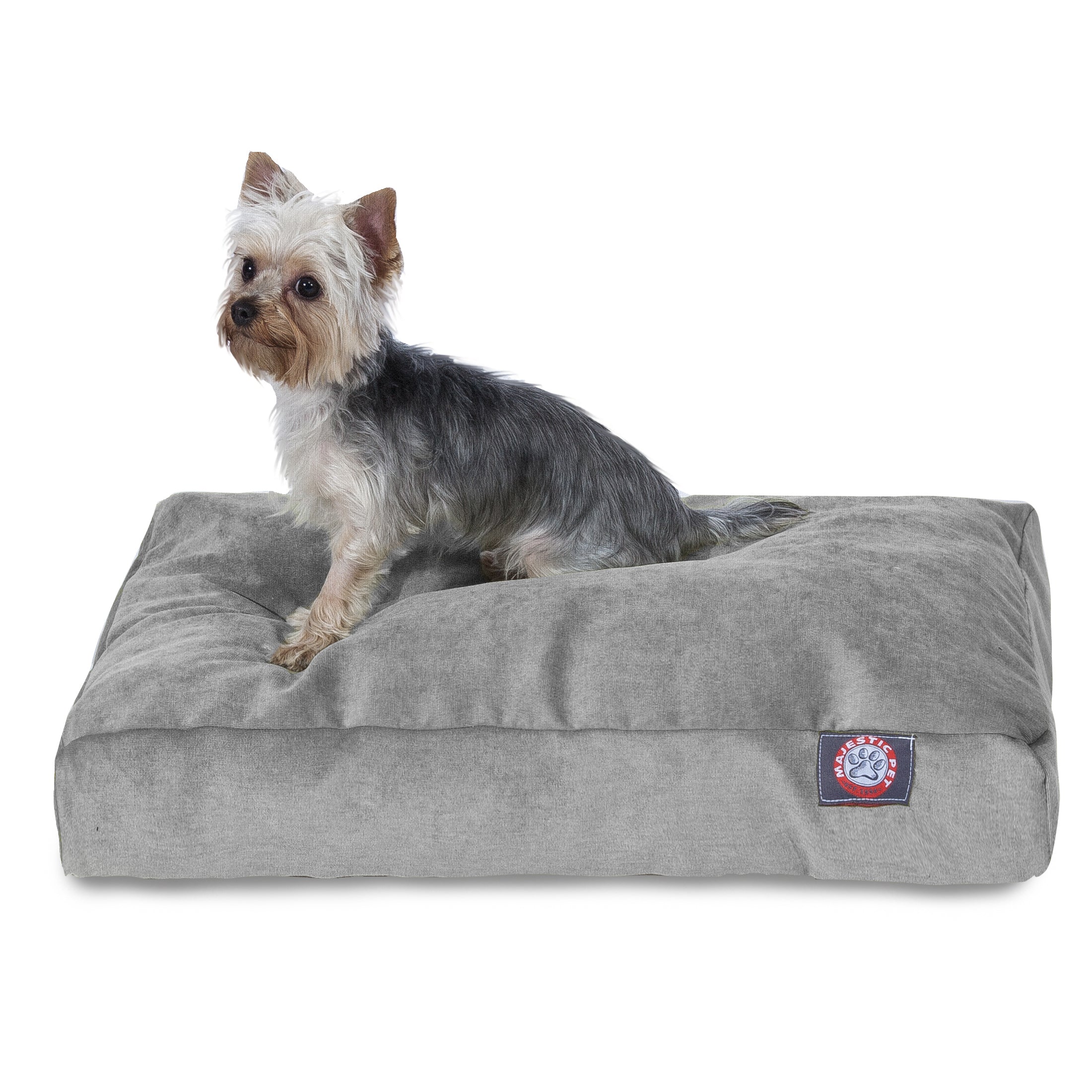 Majestic Pet | Villa Velvet Rectangle Pet Bed For Dogs， Removable Cover， Vintage， Large