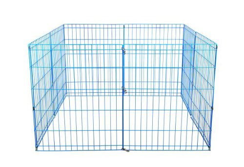 Bestpet blue Dog Playpen Crate Fence Exercise Cage， 8 pan， 36
