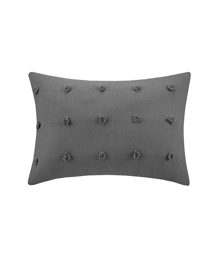 Gracie Mills Brooklyn Cotton Jacquard Pom Pom Square Pillow - 20 X20
