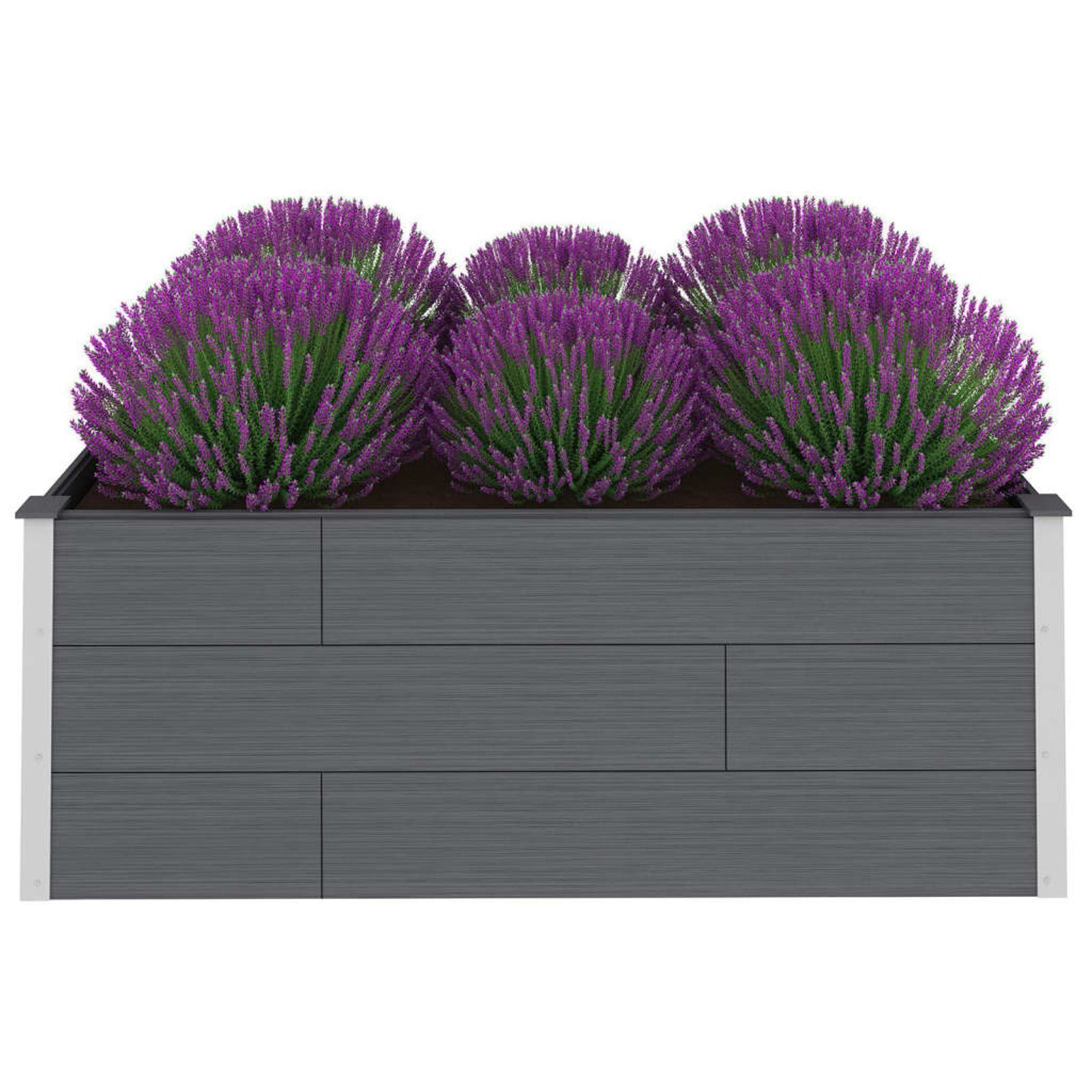 Garden Raised Bed WPC 59.1"x39.4"x21.3" Gray