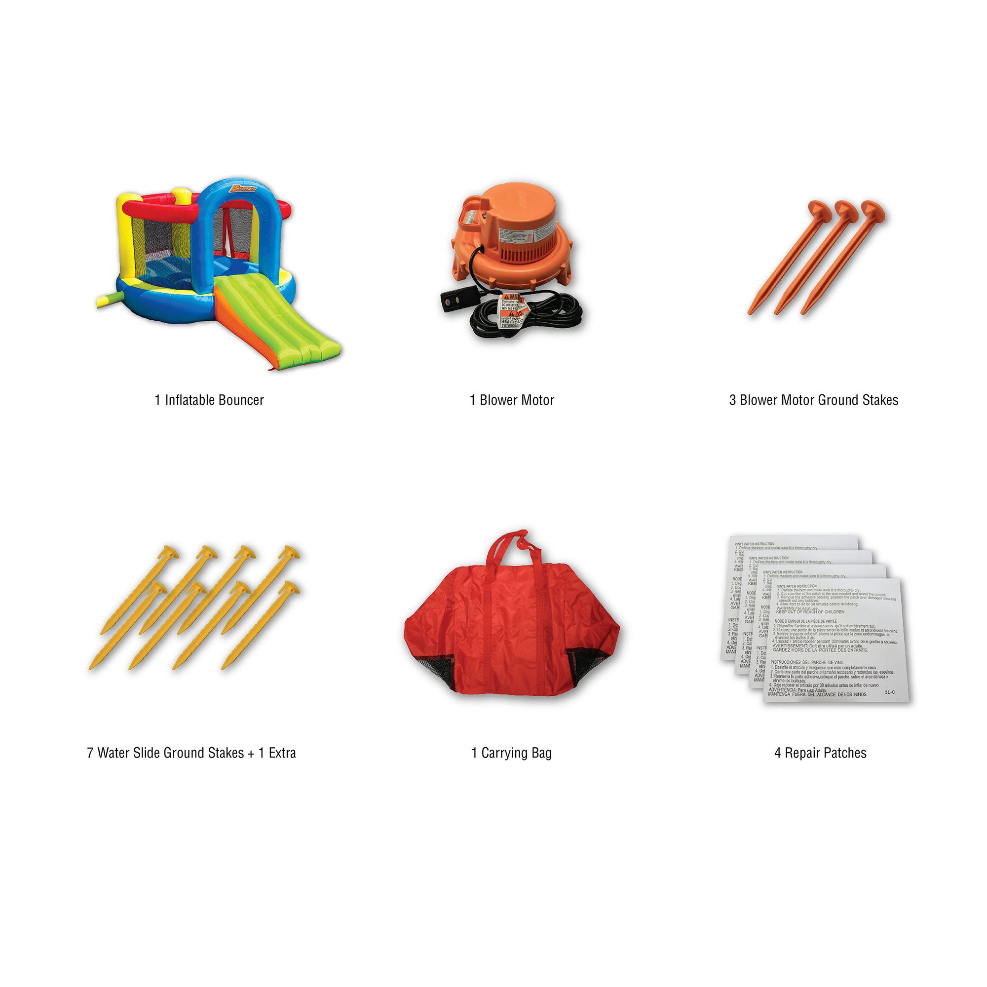 Banzai Battle Bop Combo Pack Gloves and Bumpers and Jump and Slide Bounce House