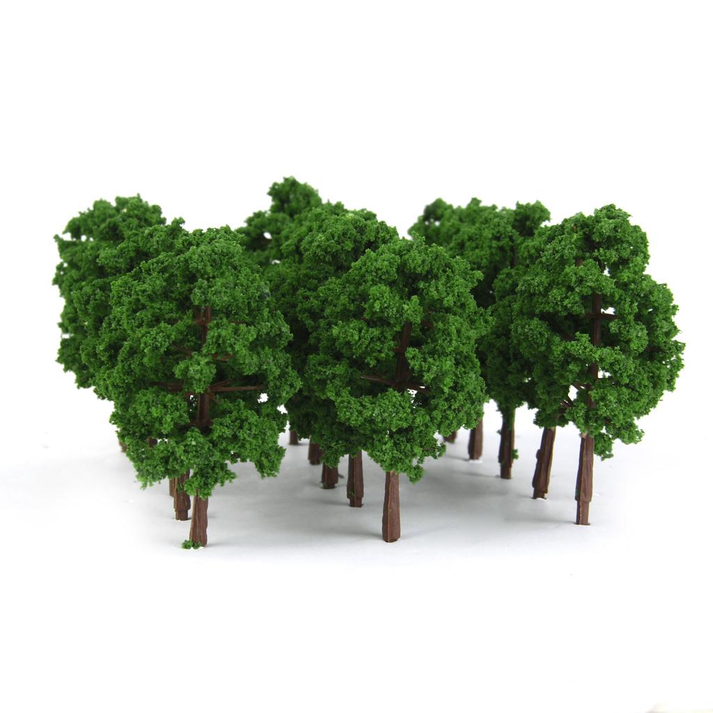 100pcs Model Trees N Scale Train Street Layout Railway Landscape 8cm
