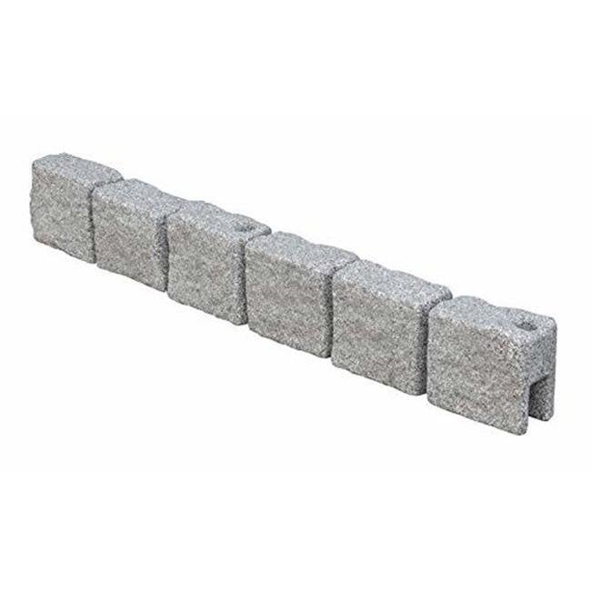 True Form Plastics Greystone 4 ft. Flex-Wall Landscaping Border, Greystone Grey