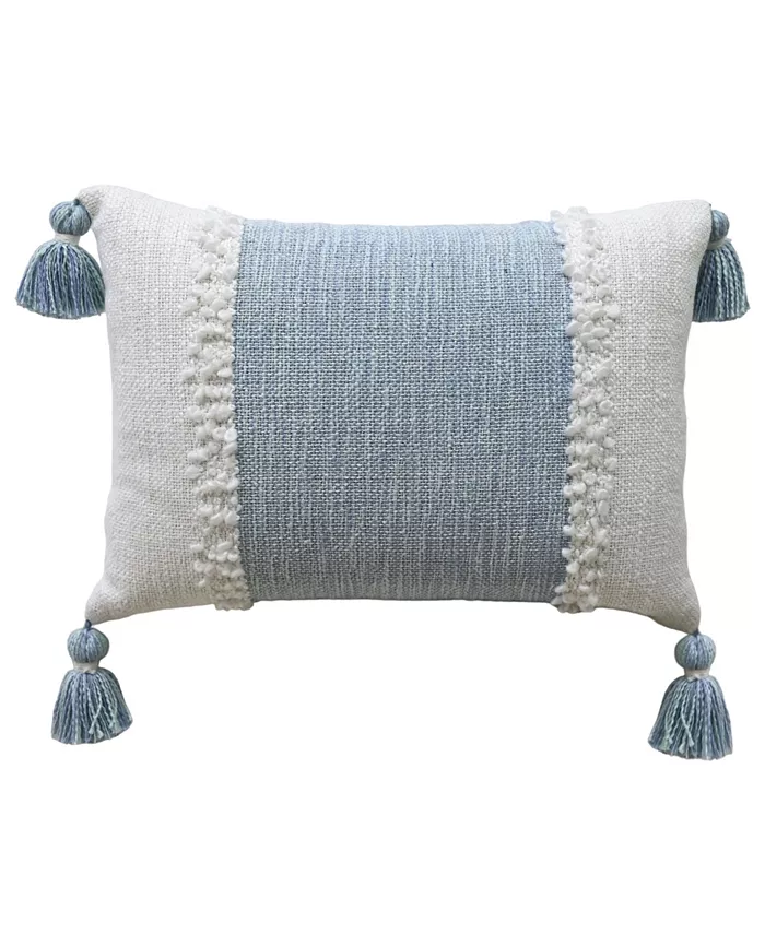 Vibhsa Linden Street Handloom Woven Textured Elegant Decorative Pillow， 14'' x 20''