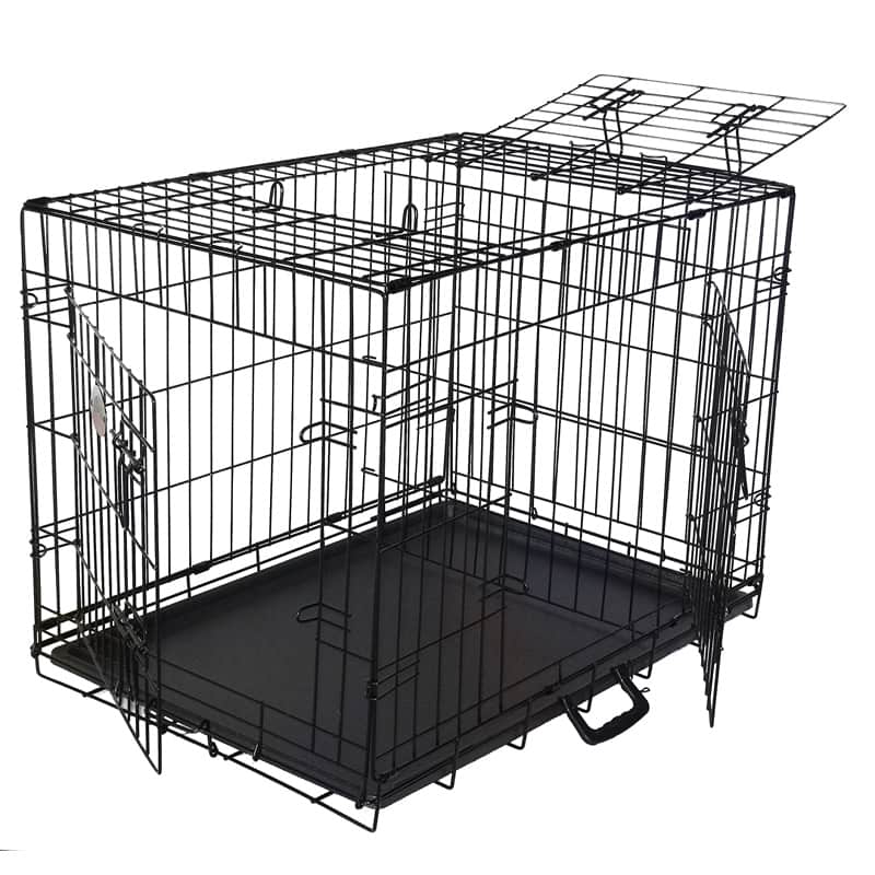 Go Pet Club TD-42 42 in. Three-Door Metal Dog Crate with Divider