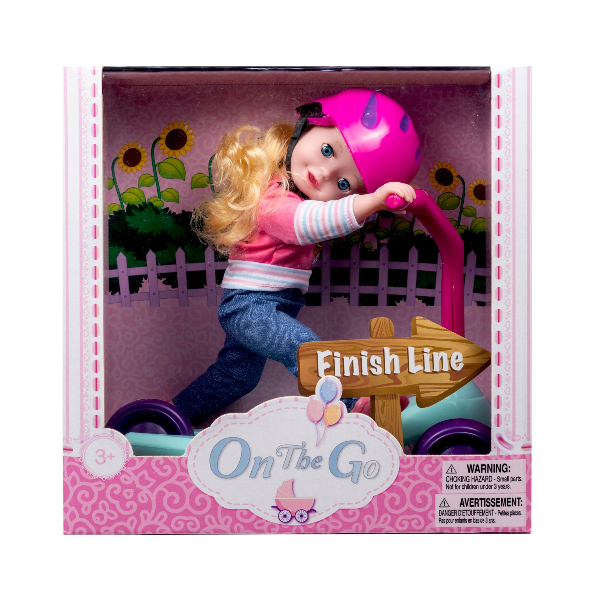 Kid Concepts 15 inch Toddler Baby Doll with Scooter - Recommended for Ages 3 Years and up