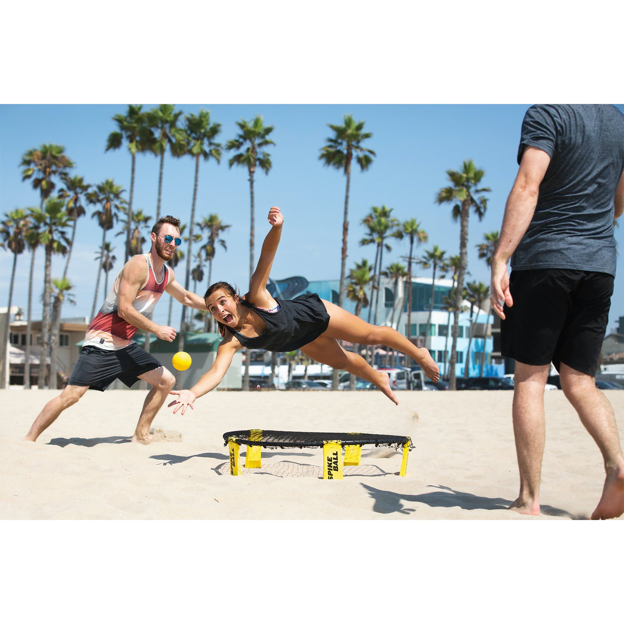 Spikeball Standard 3 Ball Kit with Adjustable Net and Balls - Portable Roundnet Game