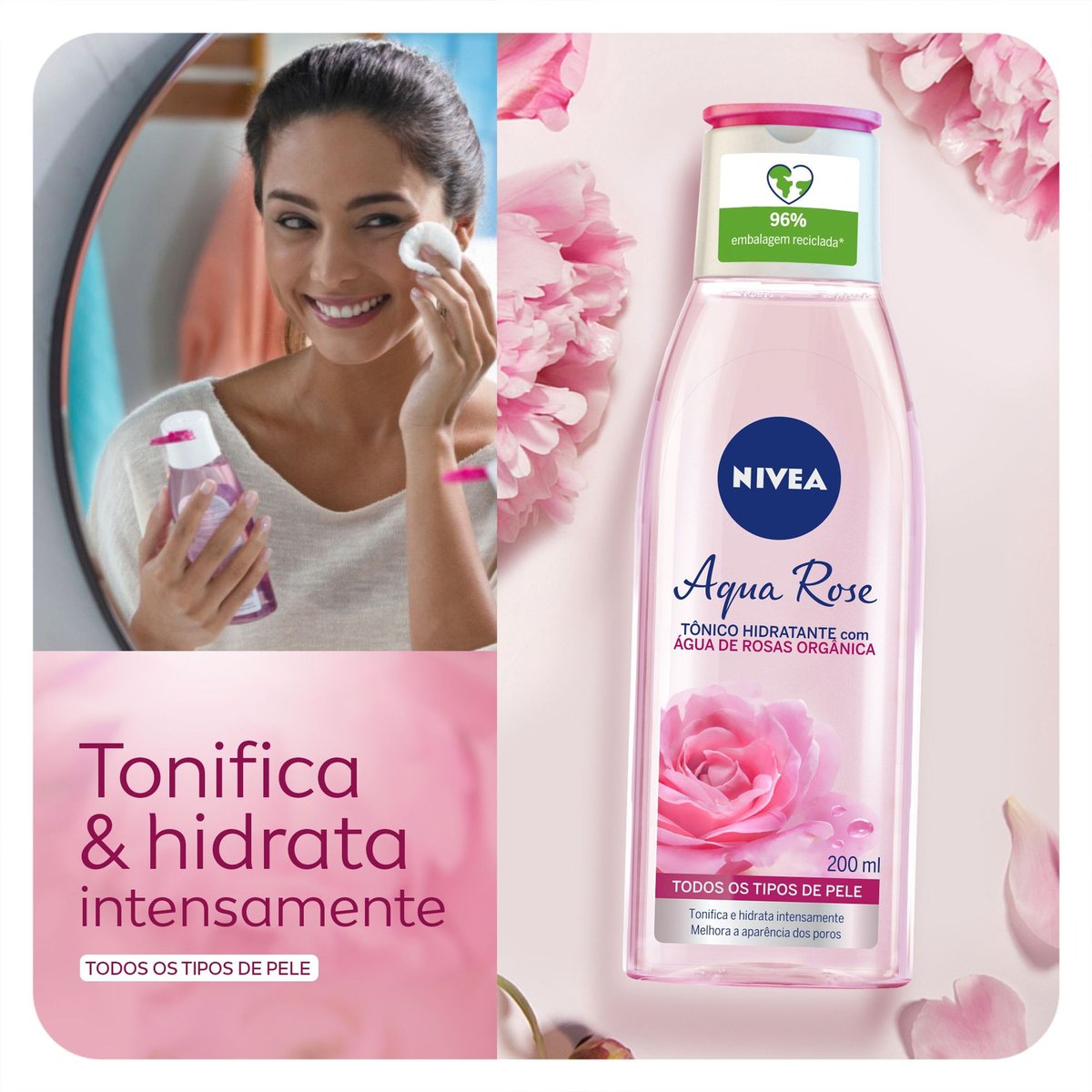 Tonico Hidratante NIVEA Aqua Rose 200ml