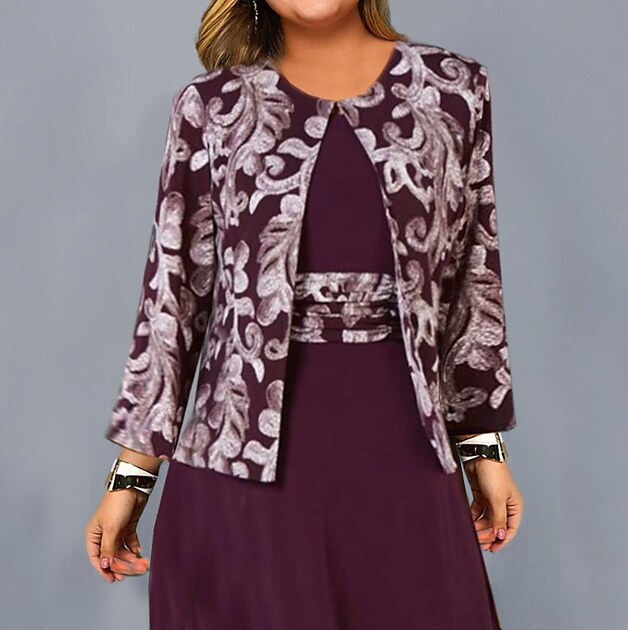 Women's Plus Size Dress Set