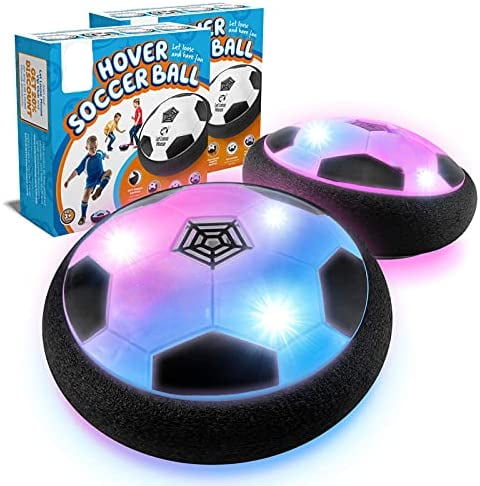 2 pieces Hover Ball for Boys and Girls - 2 LED Light Soccer Balls with Foam Bumpers
