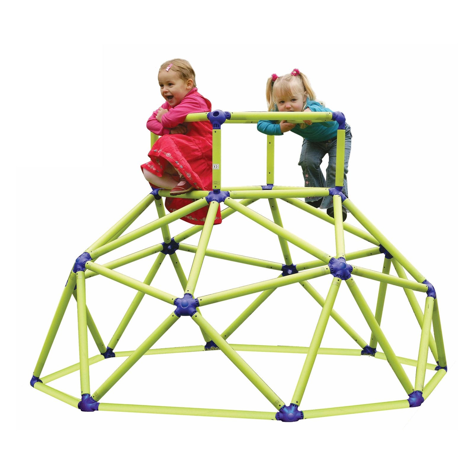 Eezy Peezy Monkey Bars Climbing Tower - Active Outdoor Fun for Kids Ages 3 to 8 Years Old， Green/Blue