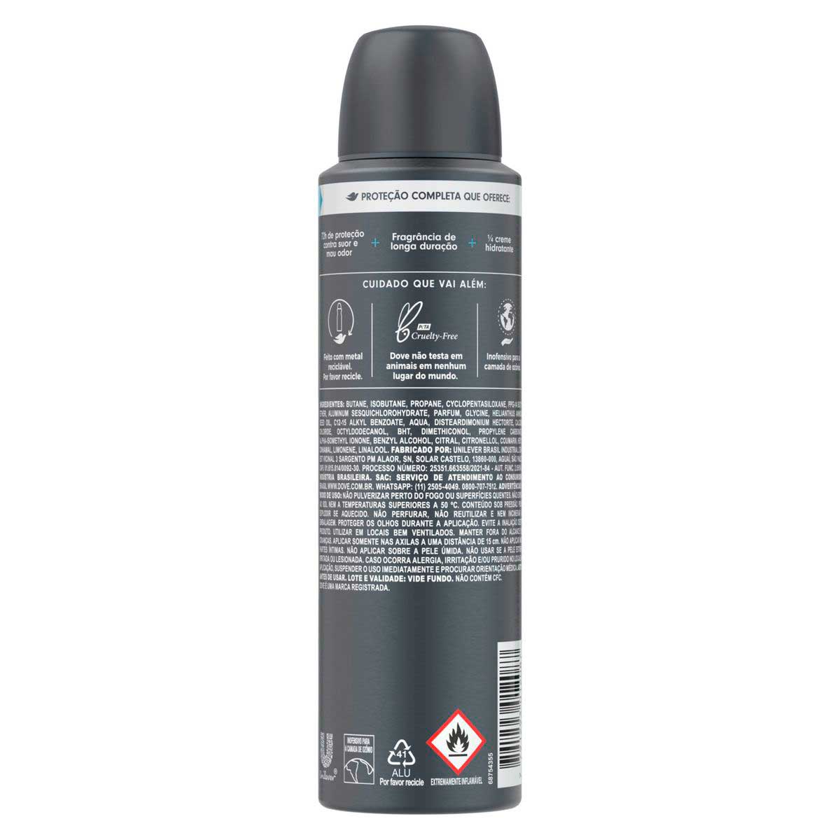 Desodorante Aerosol Dove Men+Care Protecao Total 150ml