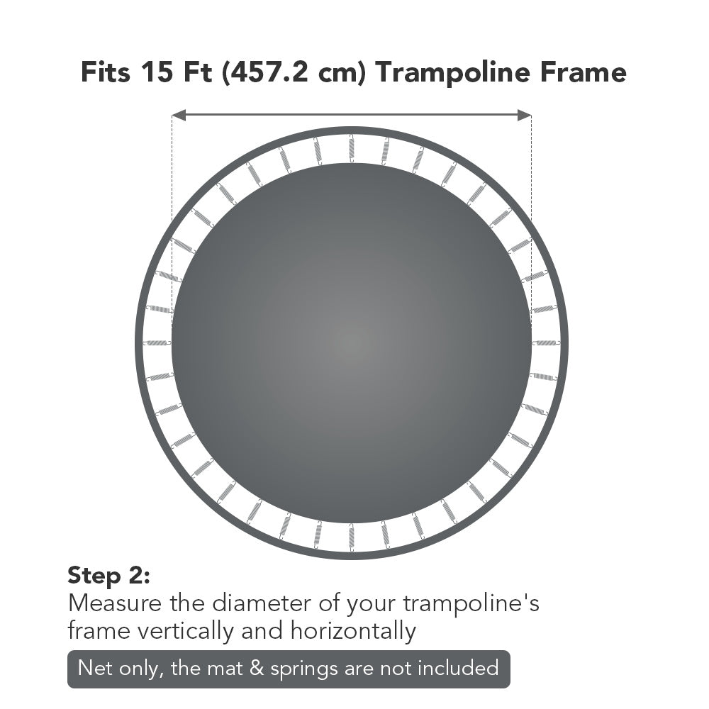 Yescom 15Ft 4 Arch 8 Pole Trampoline Round Enclosure Net 160