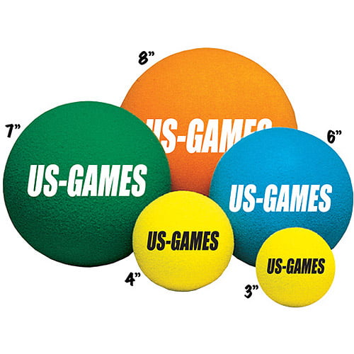 US-Games Uncoated Economy Foam Balls， 4
